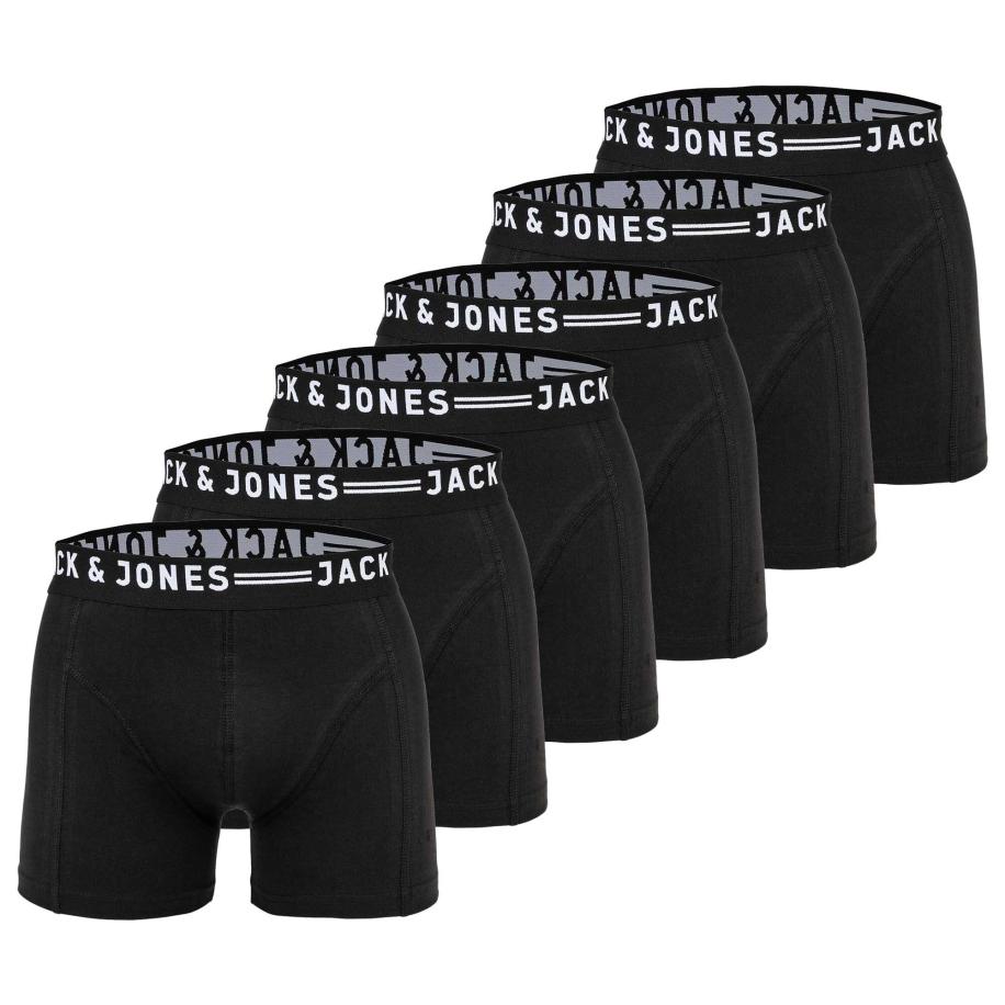 JACK & JONES Boxershorts zwart / wit Zwart