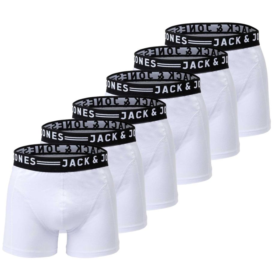 JACK & JONES Boxershorts zwart / wit Wit