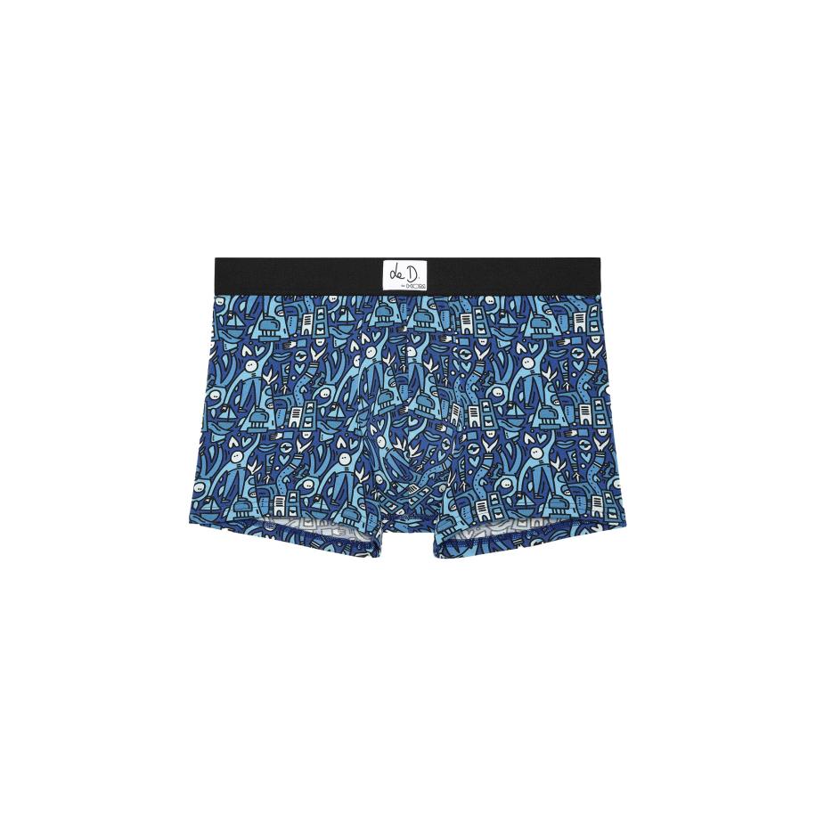 HOM HOM Boxershorts Voyages azuur / royal blue/koningsblauw / lichtblauw / wit -