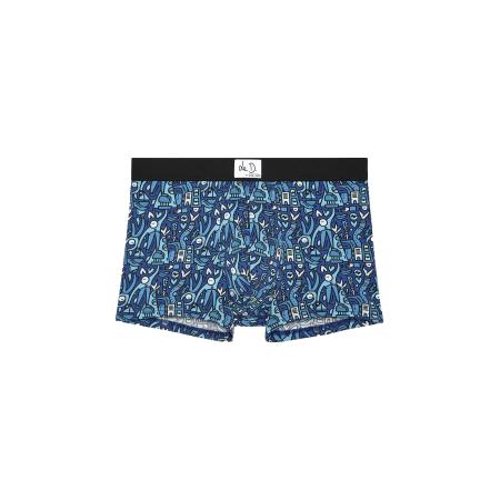 HOM HOM Boxershorts Voyages azuur / royal blue/koningsblauw / lichtblauw / wit