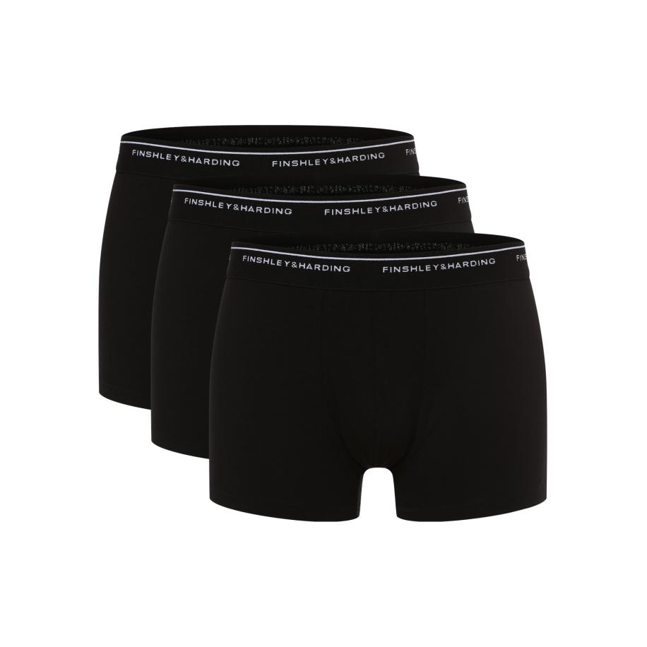 Finshley & Harding Boxershorts zwart / wit Zwart