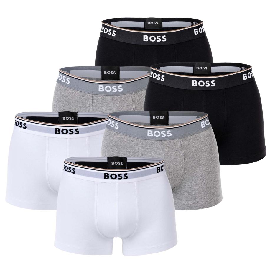 Hugo Boss BOSS Boxershorts grijs gemêleerd / zwart / wit -