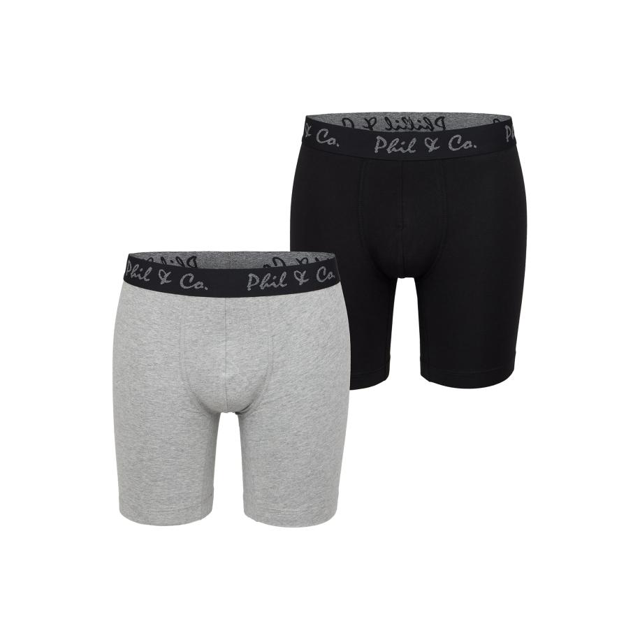 Phil & Co. Berlin Phil & Co. Berlin Boxershorts Long Boxer zwart -