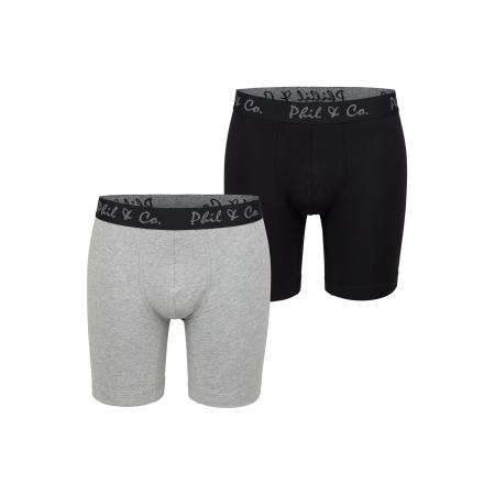 Phil & Co. Berlin Phil & Co. Berlin Boxershorts Long Boxer zwart