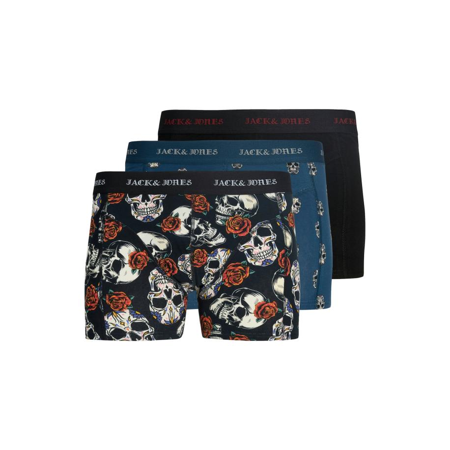 Jack & Jones JACK & JONES Boxershorts JACMurpy Skull saffier / grijs / zwart / wit -