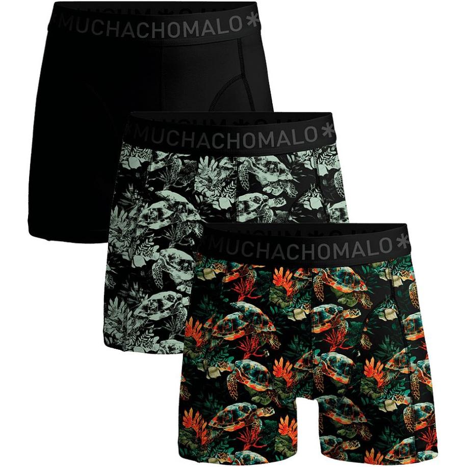 Muchachomalo Boxershorts 3-Pack Turtle Zwart