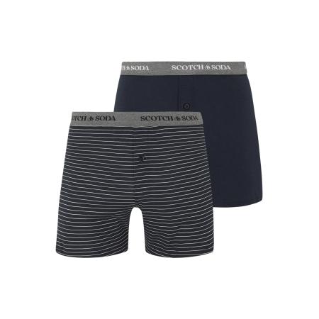 Scotch & Soda SCOTCH & SODA Boxershorts navy / grijs gemêleerd / wit