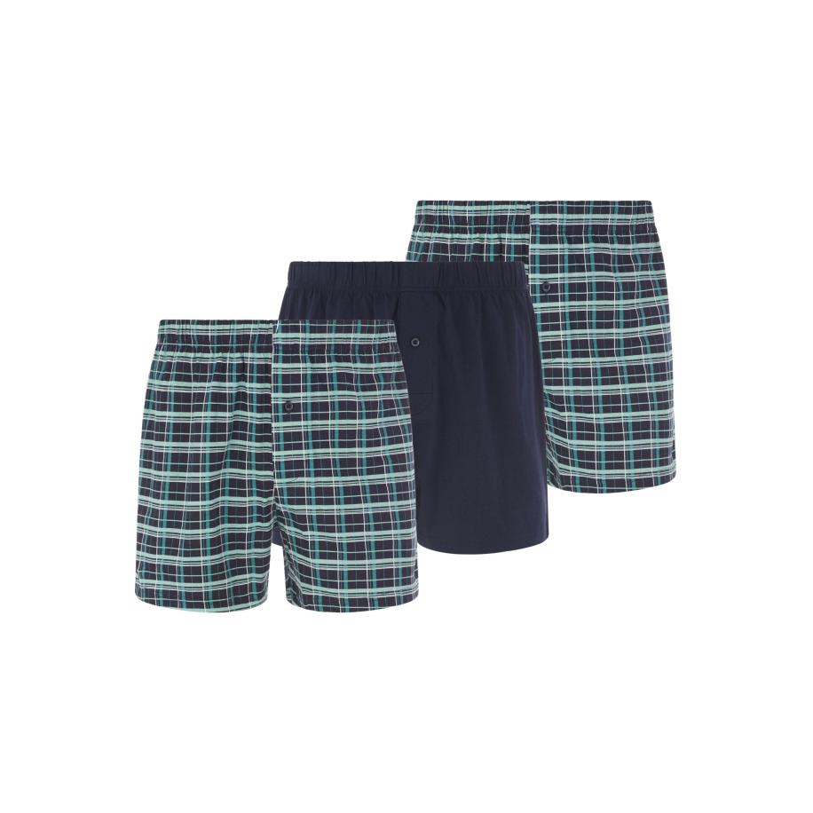 Jan Vanderstorm Boxershorts donkerblauw, Ruit Blauw