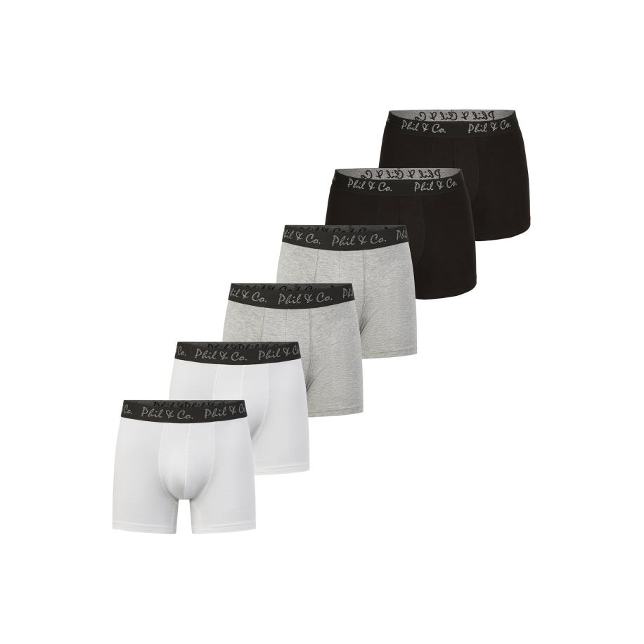 Phil & Co. Berlin Phil & Co. Berlin Boxershorts grijs gemêleerd / zwart / wit -