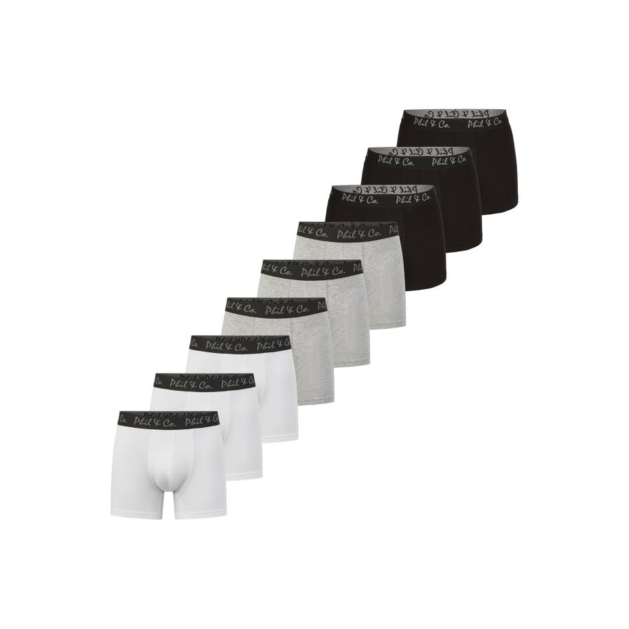Phil & Co. Berlin Phil & Co. Berlin Boxershorts grijs gemêleerd / zwart / wit -