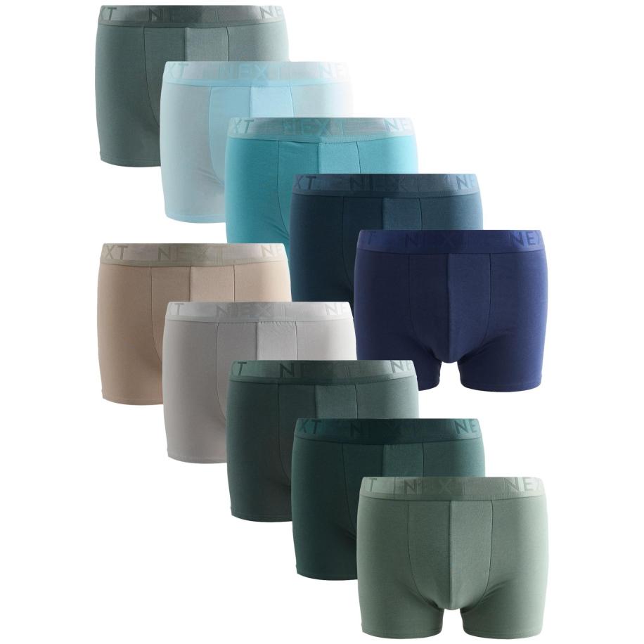 Next Next Boxershorts navy / hemelsblauw / lichtblauw / donkerblauw / cappuccino / lichtgrijs / groen / olijfgroen / lichtgroen / donkergroen -