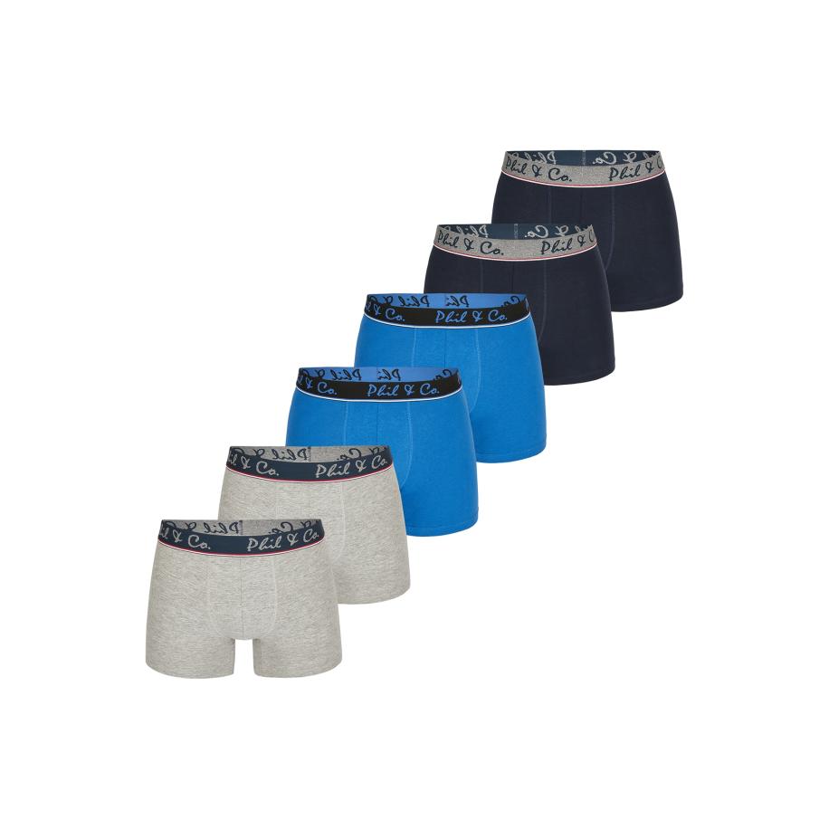 Phil & Co. Berlin Phil & Co. Berlin Boxershorts blauw / navy / grijs gemêleerd -