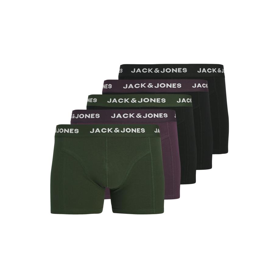 Jack & Jones JACK & JONES Boxershorts JacJJ donkergroen / aubergine / zwart / wit -