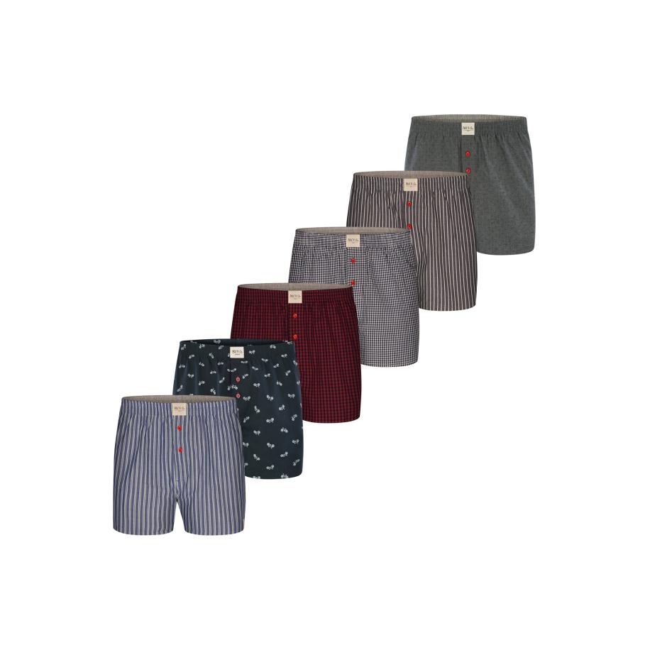 Phil & Co. Berlin Phil & Co. Berlin Boxershorts blauw / grijs / donkerrood -