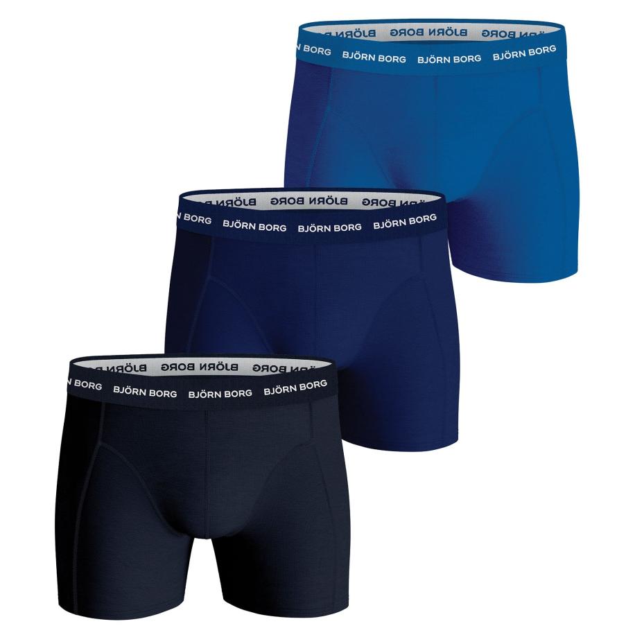 Bjorn Borg Boxers 3Pack Donkerblauw Lichtblauw -