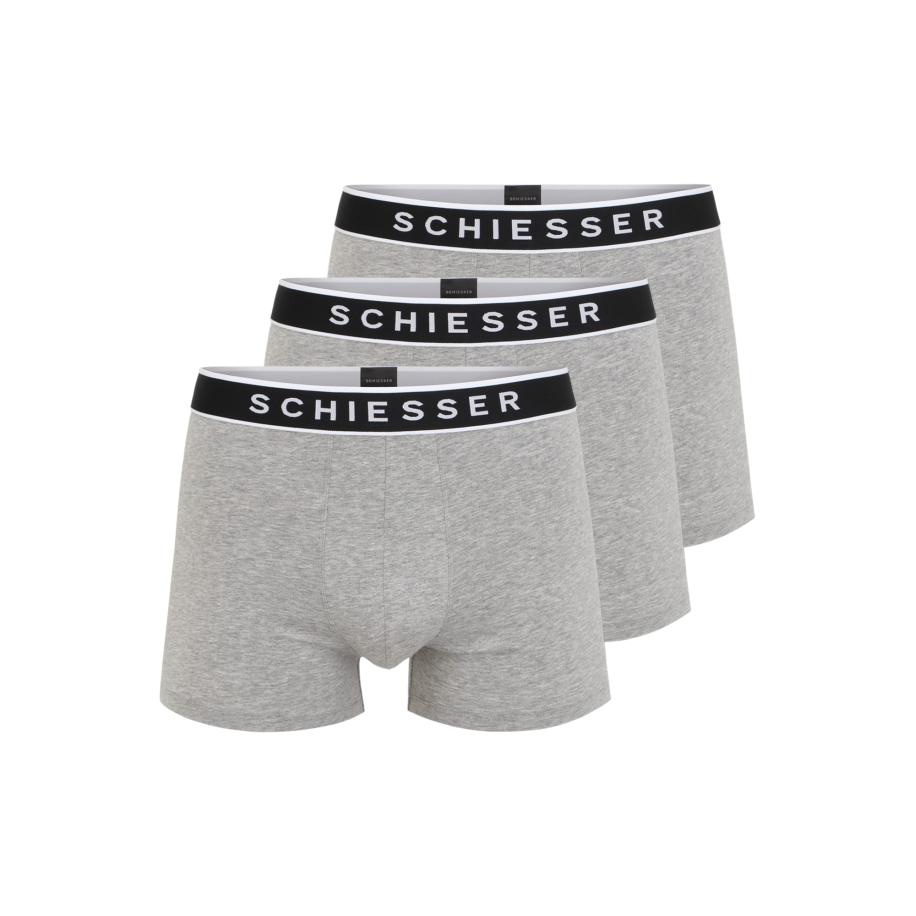 Schiesser SCHIESSER Boxershorts grijs gemêleerd / zwart / wit -
