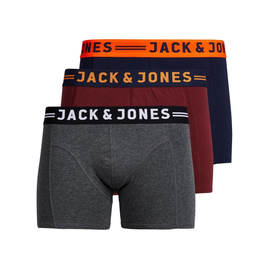 Jack & Jones JACK & JONES Boxershorts Lichfield navy / oranje / wijnrood -