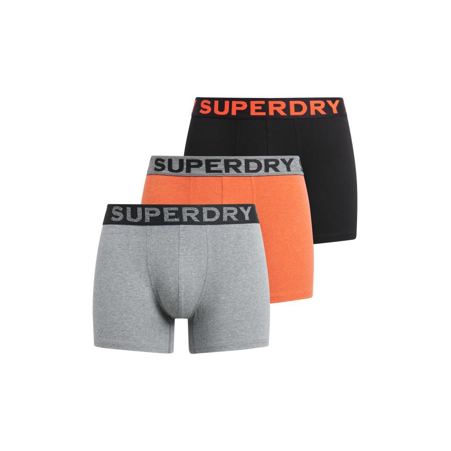 Superdry Superdry Boxershorts grijs gemêleerd / oranje / zwart -