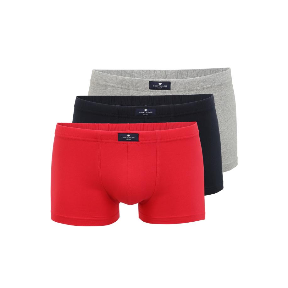Tom Tailor TOM TAILOR Boxershorts donkerblauw / grijs gemêleerd / lichtrood -