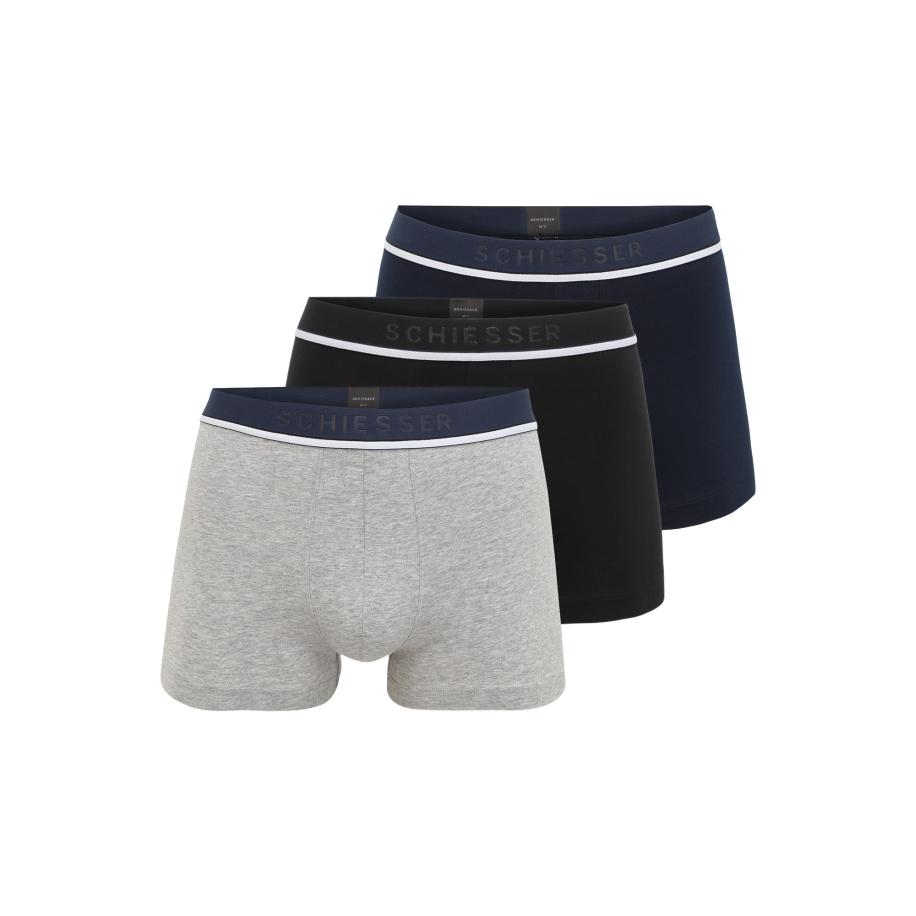 Schiesser SCHIESSER Boxershorts navy / grijs gemêleerd / zwart / wit -