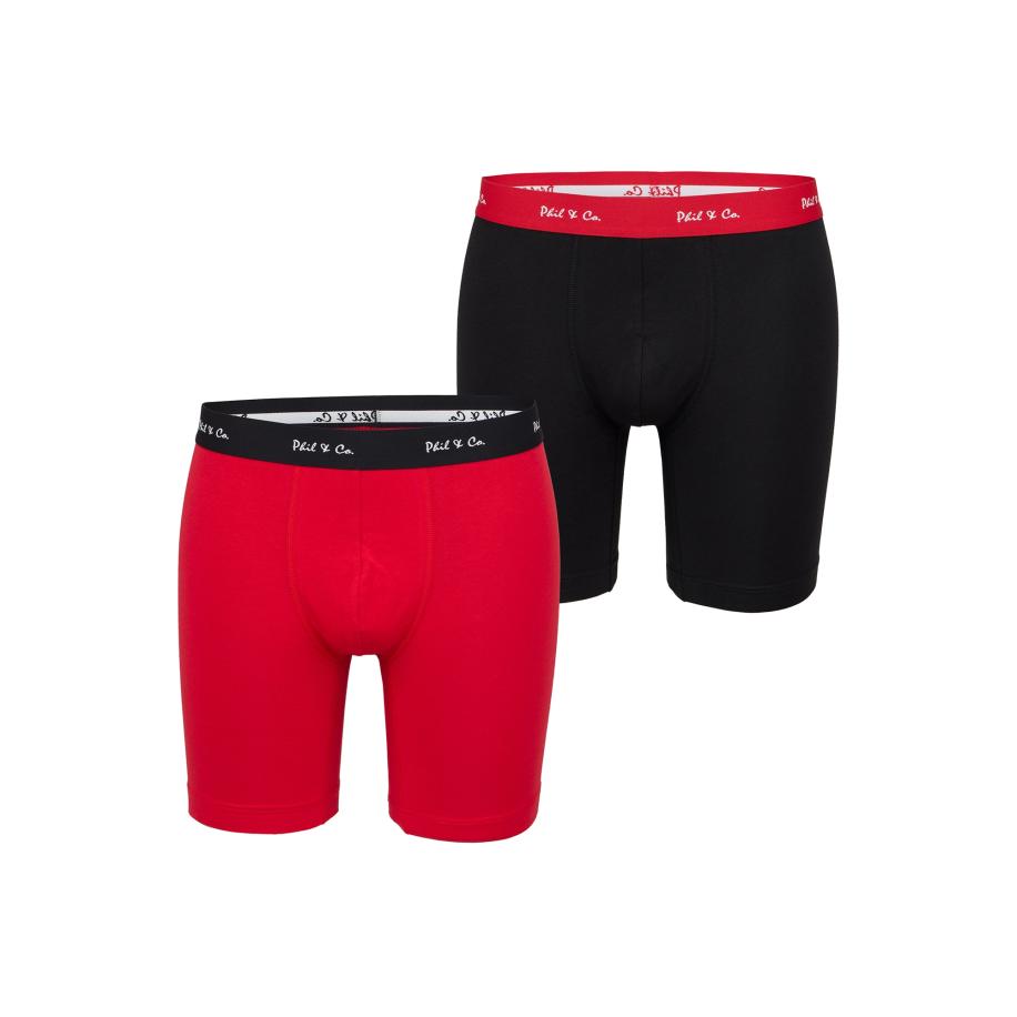 Phil & Co. Berlin Phil & Co. Berlin Boxershorts Long Boxer Briefs zwart -