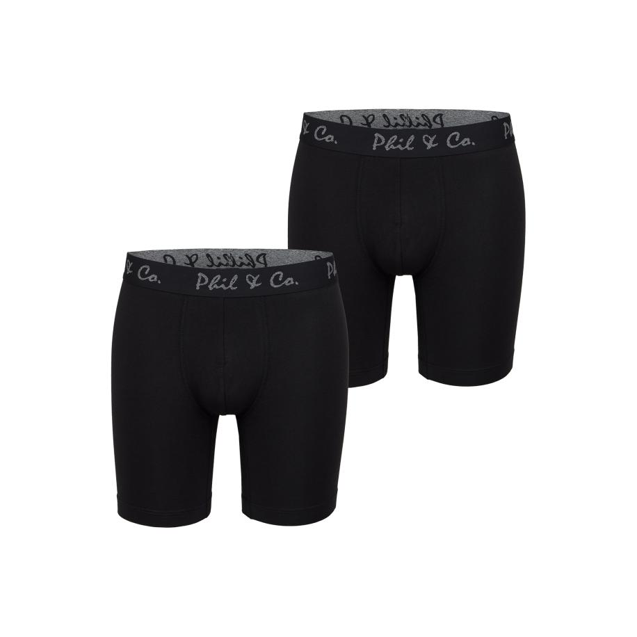 Phil & Co. Berlin Phil & Co. Berlin Boxershorts Long Boxer Briefs zwart -