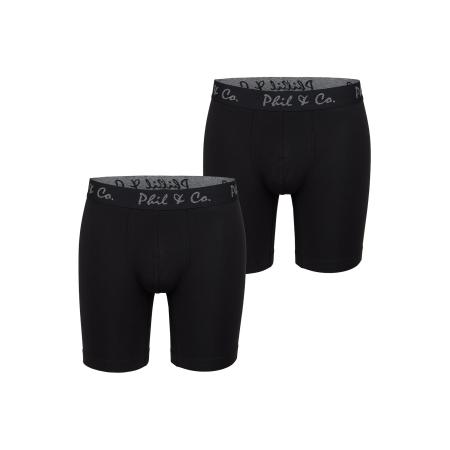 Phil & Co. Berlin Phil & Co. Berlin Boxershorts Long Boxer Briefs zwart