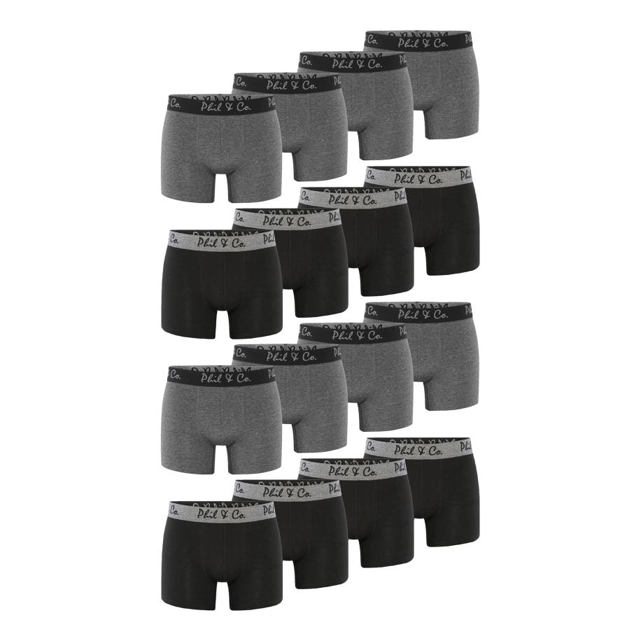 Phil & Co. Berlin Phil & Co. Berlin Boxershorts grijs / zwart -