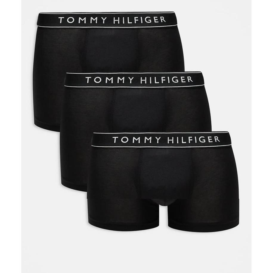 Tommy Hilfiger - Essentials - Set van 3 premium boxershorts in zwart Zwart