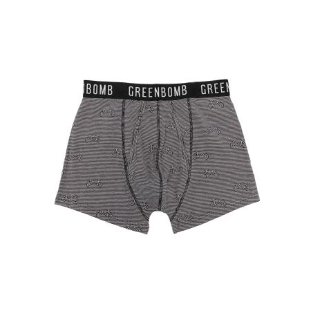 GreenBomb GREENBOMB Boxershorts Bike Geo grijs gemêleerd / zwart