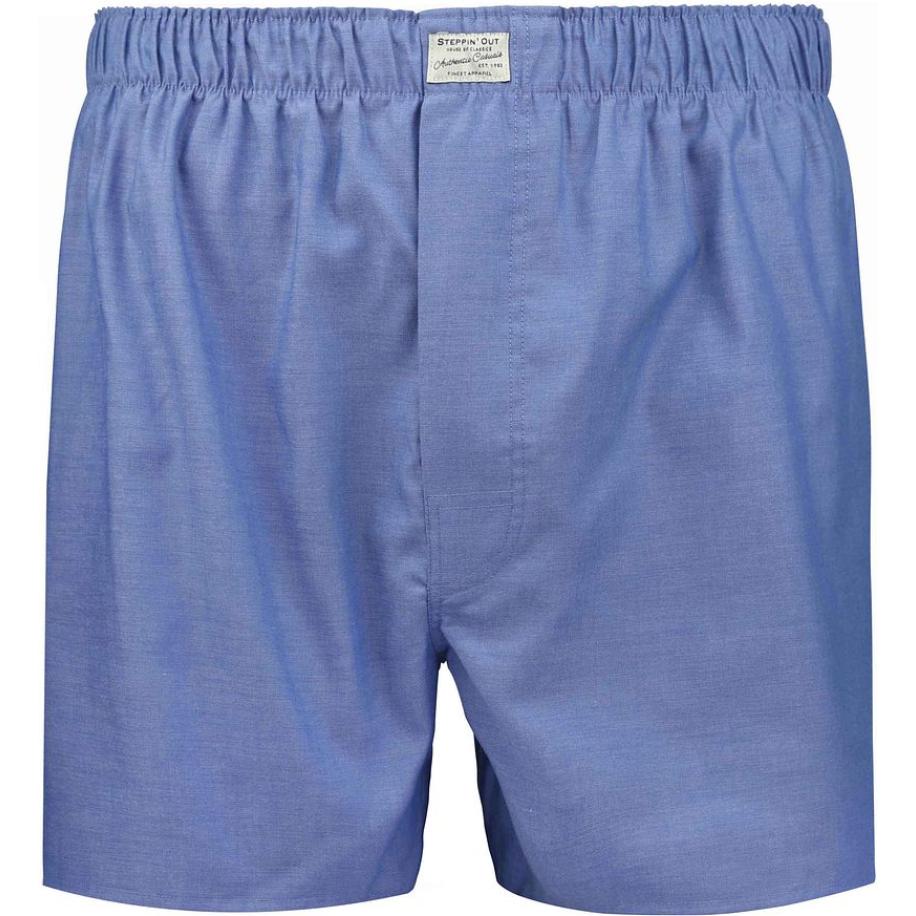 Steppin' Out Boxershort Oxford Blauw Blauw