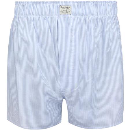 Steppin' Out Boxershort Striped Oxford Blauw