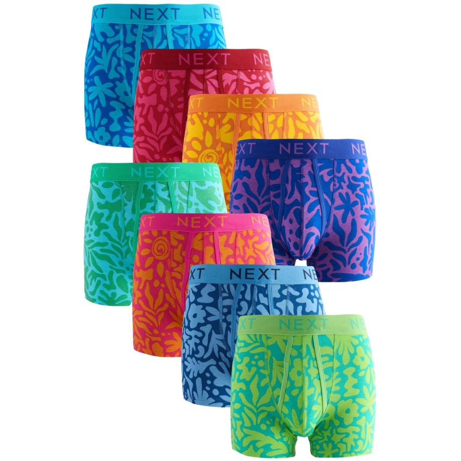 Next Next Boxershorts azuur / hemelsblauw / donkerblauw / groen / kiwi / oranje / donkerroze / grenadine -
