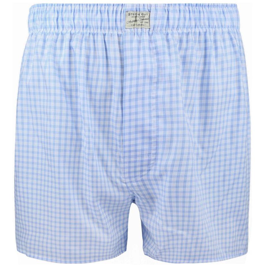 Steppin' Out Boxershort Ruit Blauw Blauw