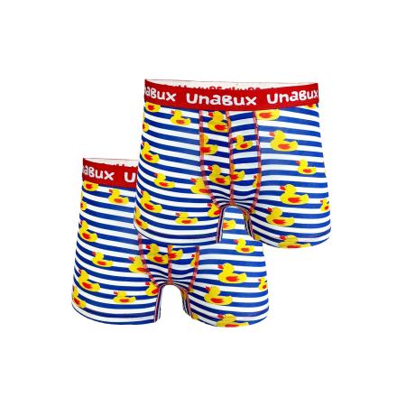 UnaBux UNABUX Boxershorts BLACK WHITE RABBIT blauw / geel / rood / wit