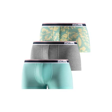 s.Oliver s.Oliver Boxershorts grijs / mintgroen / zwart / wit