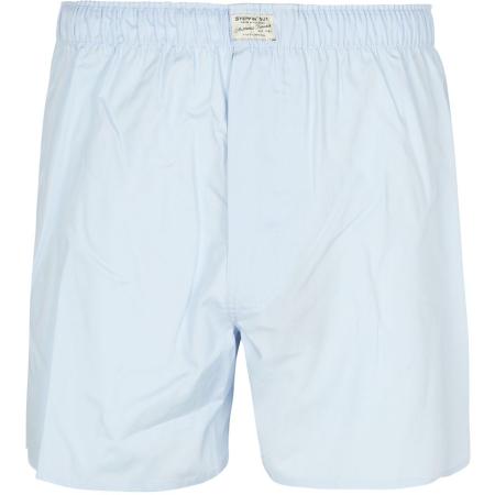 Steppin' Out Boxershort Poplin Solid Licht Blauw