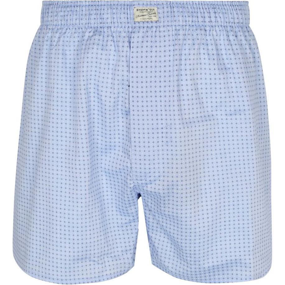 Steppin' Out Boxershort Oxford Licht Blauw Blauw