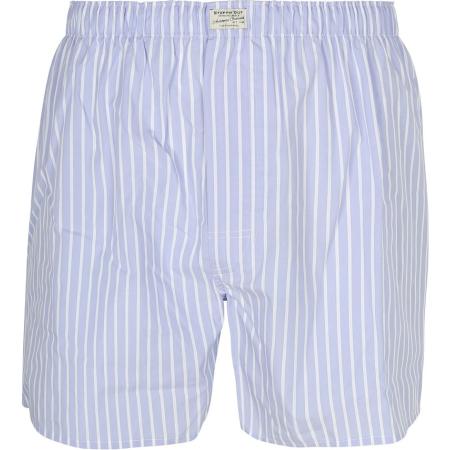 Steppin' Out Boxershort Poplin gestreept Lichtblauw