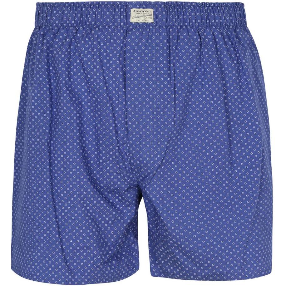 Steppin' Out Boxershort Geoprint Blauw Blauw