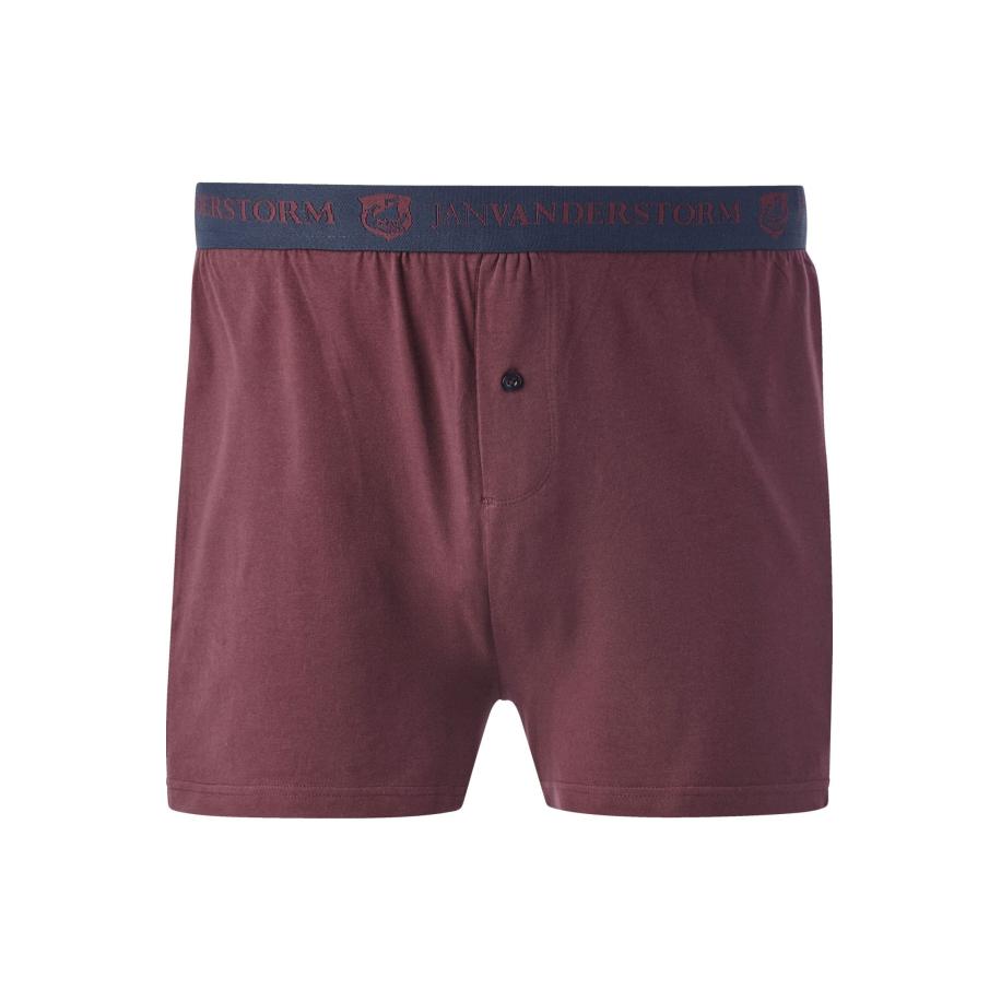Jan Vanderstorm Boxershorts donkerrood, Effen Rood