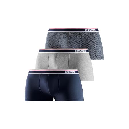 s.Oliver s.Oliver Boxershorts navy / grijs gemêleerd / wit
