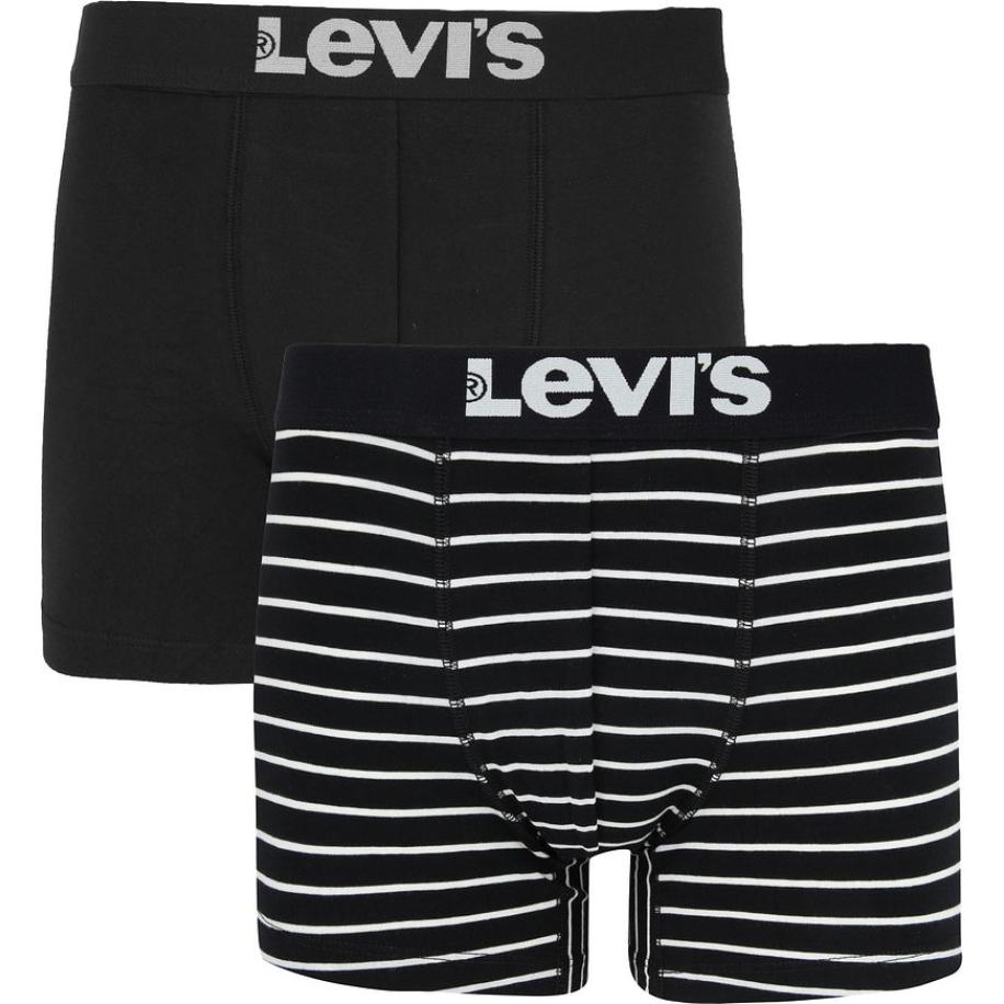 Levi's Boxershorts 2-Pack Streep Zwart
