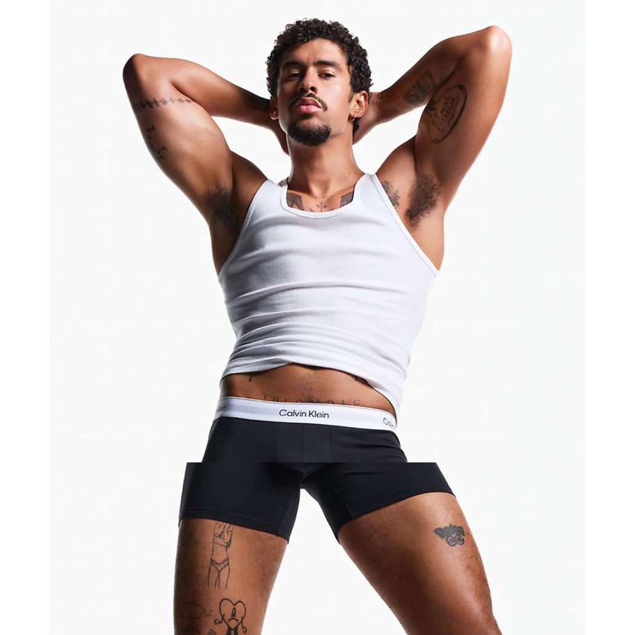 Calvin Klein - Icon - Set van 3 katoenen boxershorts met stretch in zwart Zwart