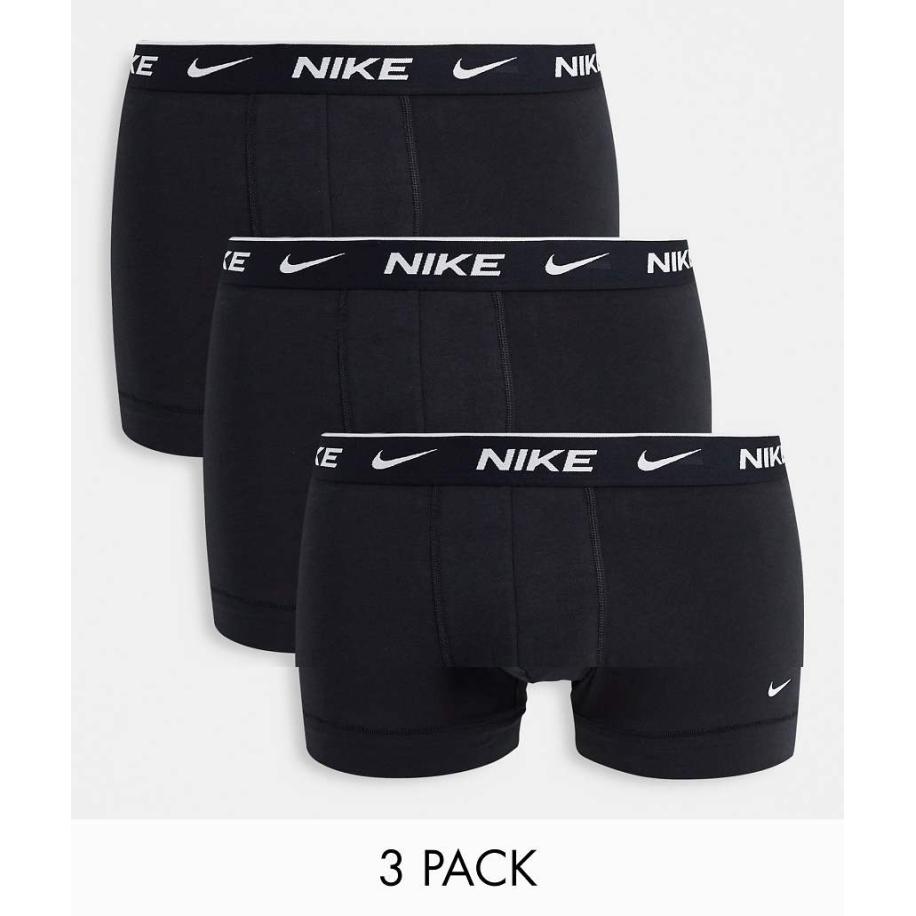 Nike - Set van 3 boxershorts van stretchkatoen in zwart Zwart