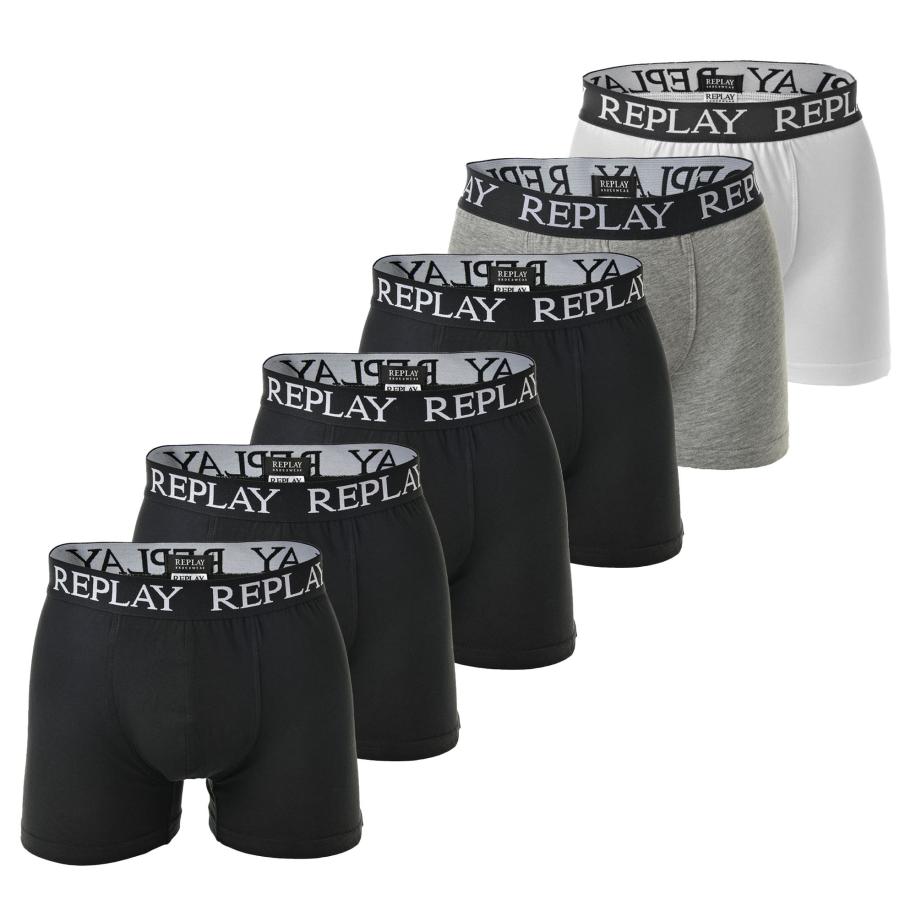 Replay REPLAY Boxershorts grijs / zwart / wit -