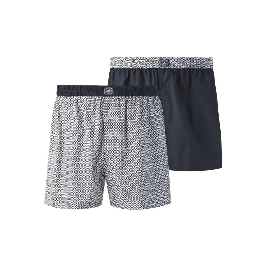 Jan Vanderstorm Boxershorts donkerblauw, Effen Blauw