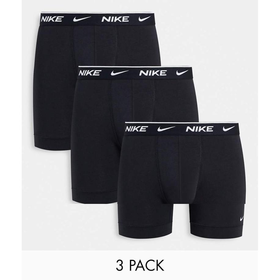 Nike - Set van 3 boxershorts van katoen met stretch in zwart Zwart