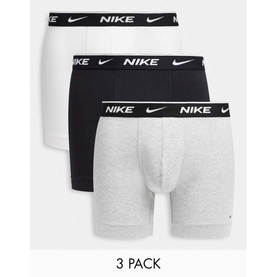 Nike - Set van 3 boxershorts in grijs Grijs