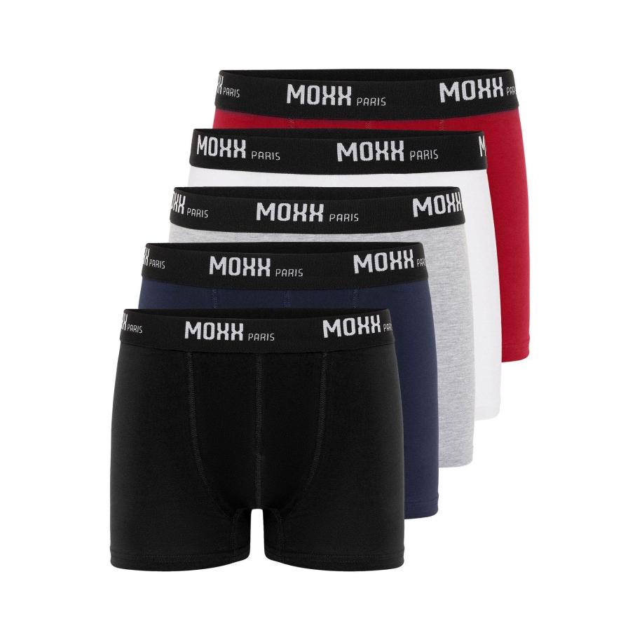 Moxx Paris Moxx Paris Boxershorts navy / grijs gemêleerd / rood / zwart / wit -